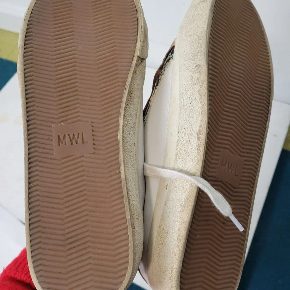 Madewell Sidewalk Low-Top Sneakers Snake Embossed Leather: Wave Edition 8 - Picture 3 of 13